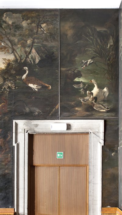 Zwaan en eenden, mythe van Orpheus door Italian School