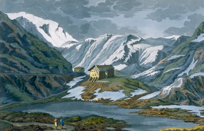 Zwitserland: Hospice van St. Bernard in de Alpen, uit Costume dei Romani, Svizzeri.. door Italian School