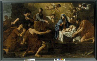 De aanbidding van de herders door Italian School