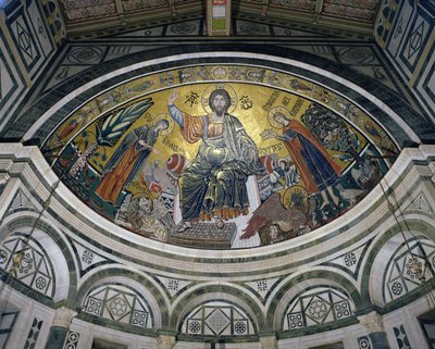 De zegen van Christus, 1297 door Italian School