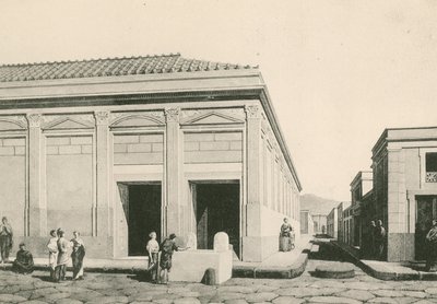 Het gebouw van Eumachia zoals het was (gravure) door Italian School