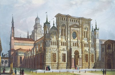 Het Kartuizerklooster nabij de Pavia uit Zichten op Milaan en zijn omgeving door Italian School