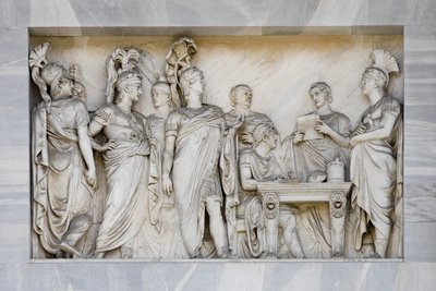 Het Congres van Wenen, detail van de Vredesboog, Milaan, Italië door Italian School