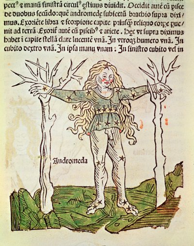 Het sterrenbeeld Andromeda, een illustratie uit de 