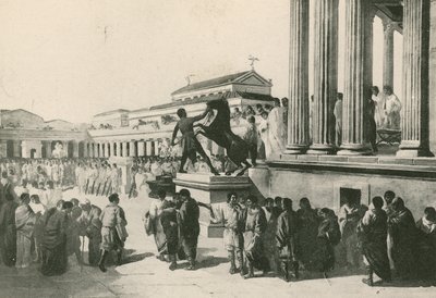De verkiezingen in het civiele forum (gravure) door Italian School