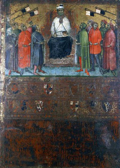De regering herstelt de controles op de steden, 1385 door Italian School