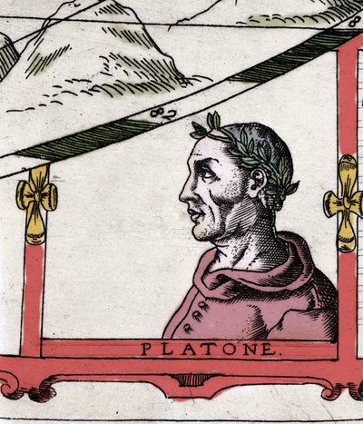 De Griekse filosoof Plato (428-348 v.Chr.) (detail) door Italian School