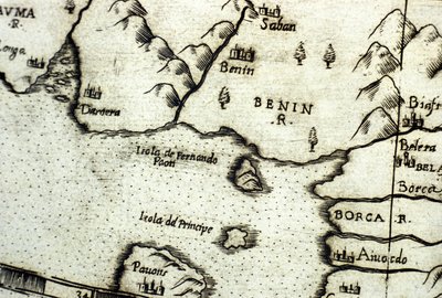 De Golf van Benin, gebaseerd op een kaart van Urbano Monte door Italian School