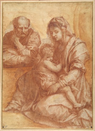 De Heilige Familie rustend, naar Andrea del Sarto door Italian School