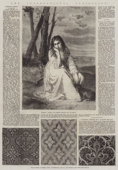 De Internationale Tentoonstelling (gravure) door Italian School