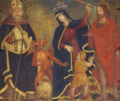 De Madonna van de Verlichting met Heiligen door Italian School