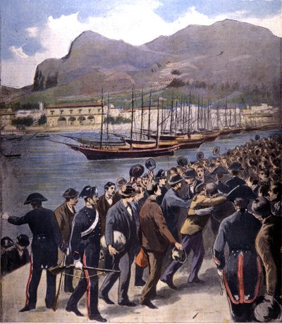 De maffia keerde terug naar Palermo onder escorte van de Carabinieri na de amnestie van 1895 door Italian School