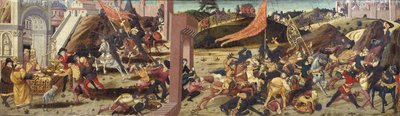 De Morelli Cassone die de Galliërs toont verslagen door Marcus Furius Camillus door Italian School