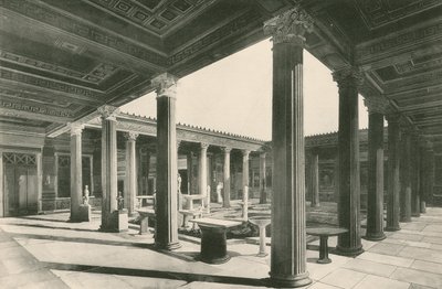 Het peristilium in het huis van de Vettii (gravure) door Italian School
