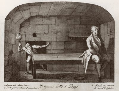 De Pozzi-gevangenis, uit Vedute della Prigioni door Italian School
