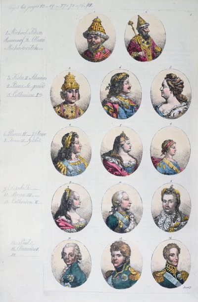 De Romanov Dynastie, uit Costume Antico e Moderno door Gulio Ferrario, c.1820 door Italian School