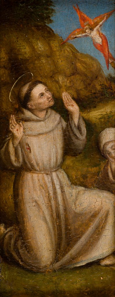 De Stigmatisatie van de Heiligen Franciscus en Hiëronymus door Italian School