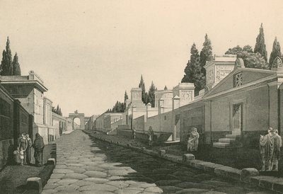 De Straat van de Graven zoals het was door Italian School