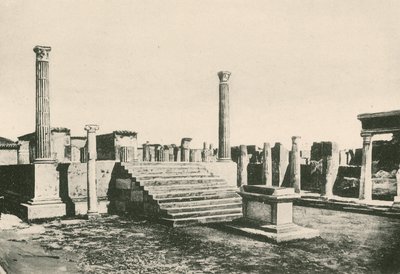 De tempel van Apollo zoals het is (gravure) door Italian School