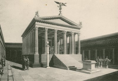 De tempel van Apollo zoals het was (gravure) door Italian School