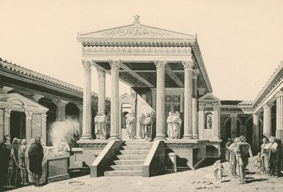 De Tempel van Isis zoals het was door Italian School