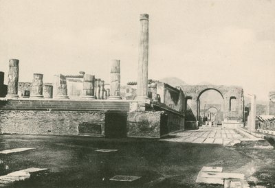 De tempel van Jupiter en de boog van Nero zoals ze zijn (gravure) door Italian School