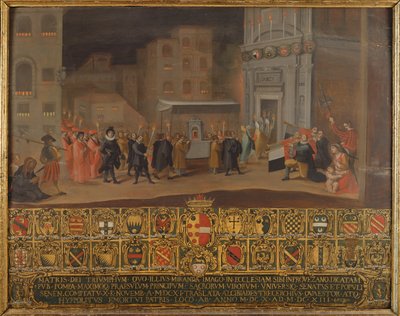 De overbrenging van de overblijfselen van de Madonna van Provenzano, 1610 door Italian School