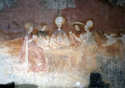 Het kaartspel. Fresco