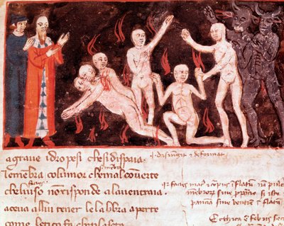 De vervalsers (lied 30 uit de Hel, in de Goddelijke Komedie) door Italian School