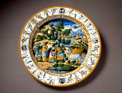 De ontmoeting van Aaron en Mozes (circa 1550) door Italian School