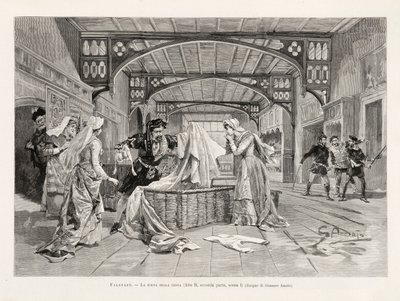 De scène van de mand (Act II, Deel Twee, Scène I) van Giuseppe Verdi