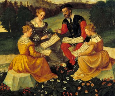 Het vocale concert door Italian School