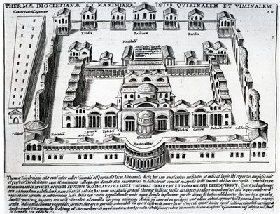 Thermae Diocletianae door Italian School