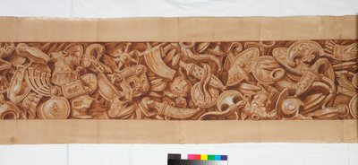 Drie tekeningen naar de antieken, ca. 1750 door Italian School