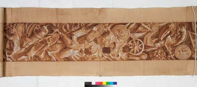 Drie tekeningen naar de antieken, ca. 1750 door Italian School