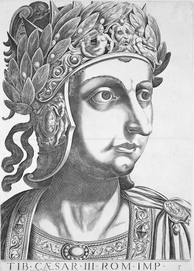 Tiberius Caesar (42 v.Chr.-37 n.Chr.), 1596 door Italian School