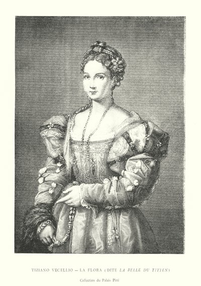 Tiziano Vecellio, La Flora, Ook Bekend als La Belle du Titien, Collectie van het Pitti Paleis door Italian School