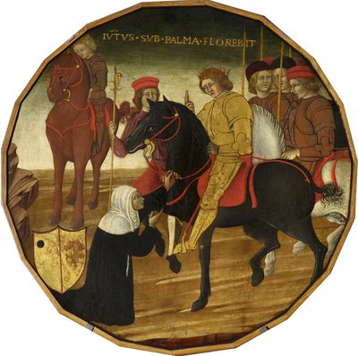 Trajanus en de Weduwe door Italian School