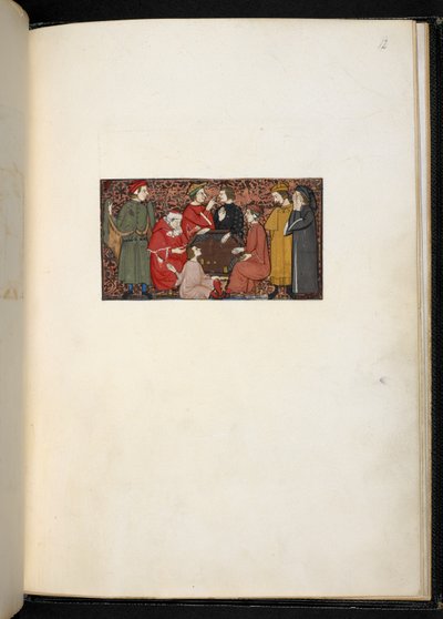 Verhandeling over de Ondeugden en Deugden Add MS 27695 f.12r, c. 1330-40 door Italian School