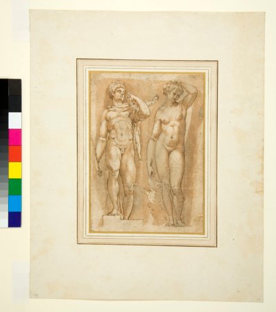 Twee Antieke Godheden, ca. 1600 door Italian School