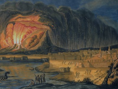 Vesuvius Uitbarsting Nabij Napels, ca.1815 door Italian School