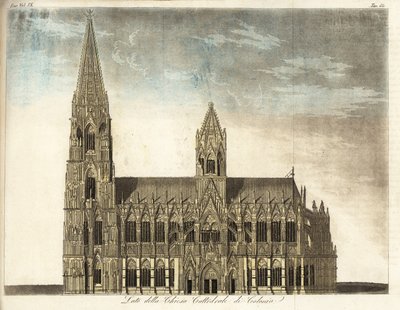 Uitzicht op de Dom van Keulen, Duitsland door Italian School