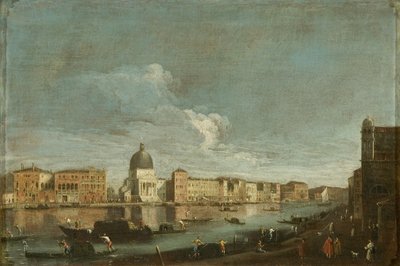 Uitzicht op San Simeone Piccolo aan het Canal Grande, Venetië, c.1760 door Italian School
