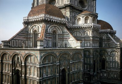 Uitzicht op de apsis van de kathedraal van Florence (Duomo Santa Maria del Fiore) door Italian School