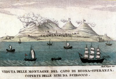 Uitzichten op de bergen van Kaap de Goede Hoop door Italian School