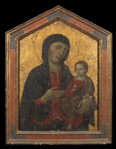 Maagd en Kind, vervalsing in de stijl van Cimabue door Italian School