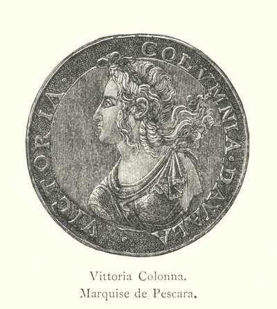 Vittoria Colonna, Markiezin van Pescara (gravure) door Italian School