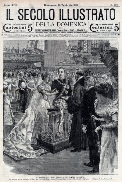 Huwelijk van koningin Wilhelmina van Nederland en hertog Henri van Mecklenburg 1901 - Omslag van 
