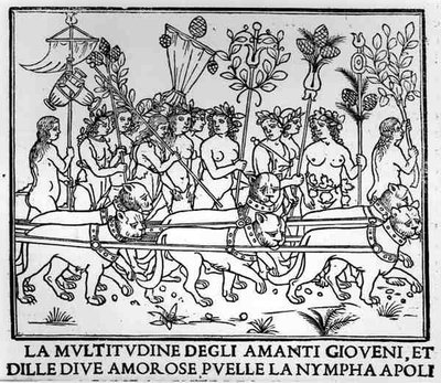 La Multitudine degli amanti gioveni, et dille dive amorose pvelle la nympha apoli door Italian School Italian School