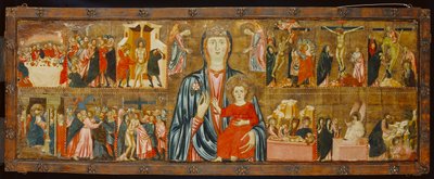 Madonna en Kind en Twee Engelen met Twaalf Scènes uit de Passie, c.1310 door Italian School Italian School